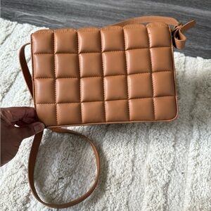 H&M Camel Quilted Crossbody Bag